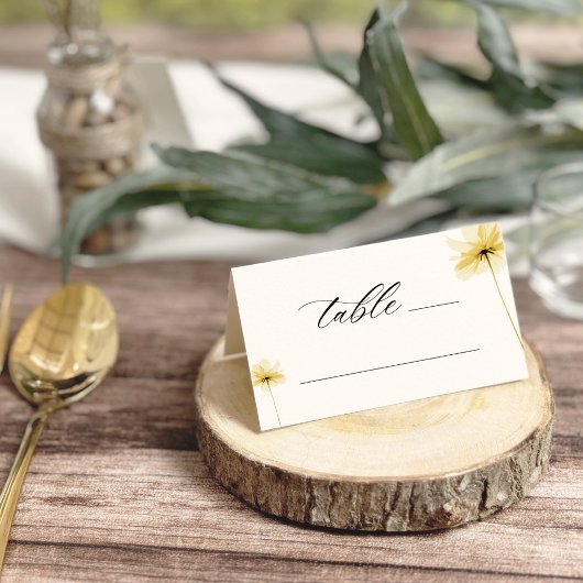 De Gouden Uur Grace Foto Bloemen bruiloft gevouwen Plaatskaartje