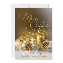 De gouden Vakantie van Kerstmis van Kaarsen