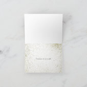 De gouden verf ploetert samenvatting dankt u bedankkaart (Binnen)