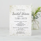 De gouden verf ploetert vrijgezellenfeest kaart (Staand voorkant)