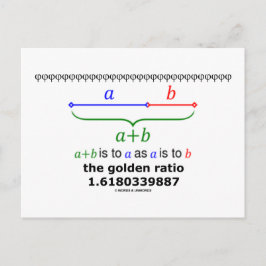 De Gouden Verhouding (Wiskunde 1.6180339887) Briefkaart