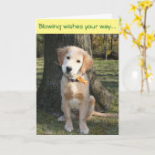 De gouden Verjaardag van het Vuurrad Kaart (Gele Bloem)