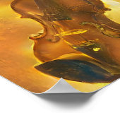 De gouden Violin Artistieke AI die Poster (Hoek)