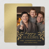 De gouden Vlakke Kaart van de Foto van de Vakantie (Voorkant / Achterkant)