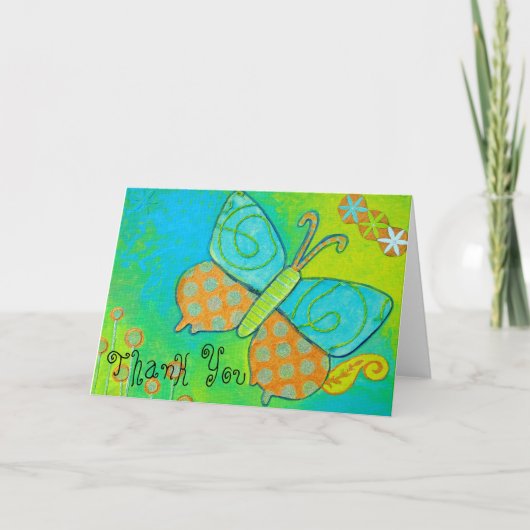 De gouden Vlinder dankt u Bedankkaart (Voorkant)