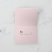 De gouden Vlinder van het Juweel dankt u Bedankkaart (Binnen)