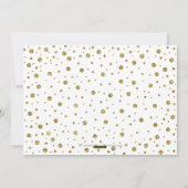 De gouden Vreugde van Confettien en juicht de Feestdagenkaart (Achterkant)