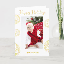 De gouden Witte Elegante Kaart van de Groeten van