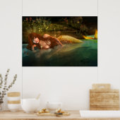 De gouden zeemeermin poster (Keuken)