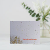 De Gouden Zegen van de Thanksgiving Feestdagenkaart (Staand voorkant)