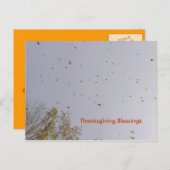 De Gouden Zegen van de Thanksgiving Feestdagenkaart (Voorkant / Achterkant)