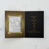De gouden Zwarte Gebeurtenis van de Foto of dankt Bedankkaart (Binnen)
