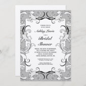 De gouden Zwarte Victoriaans Uitnodiging van het (Voorkant / Achterkant)