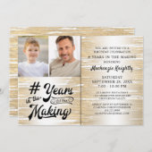 De goudjaren van de geboorte borstelden in de het  kaart (Voorkant / Achterkant)