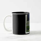 "De goudkoorts begint met de gouden Mok" Tweekleurige Koffiemok (Links)