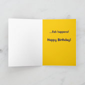 De goudvisverjaardag ouder "over de heuvel" tand. kaart (Binnen)