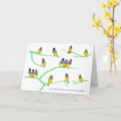 De Gouldische vink (Erythrura gouldiae) Kaart (Gele Bloem)