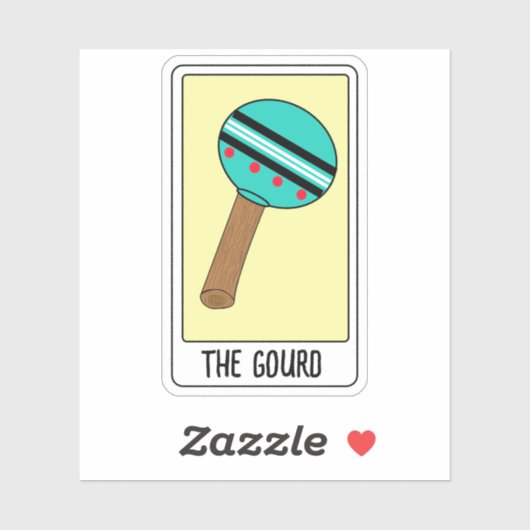 De Gourd-Tarot Kaart- Vinyl Sticker (Vel)