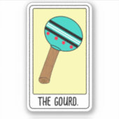 De Gourd-Tarotkaart- vinyl sticker (Voorkant)