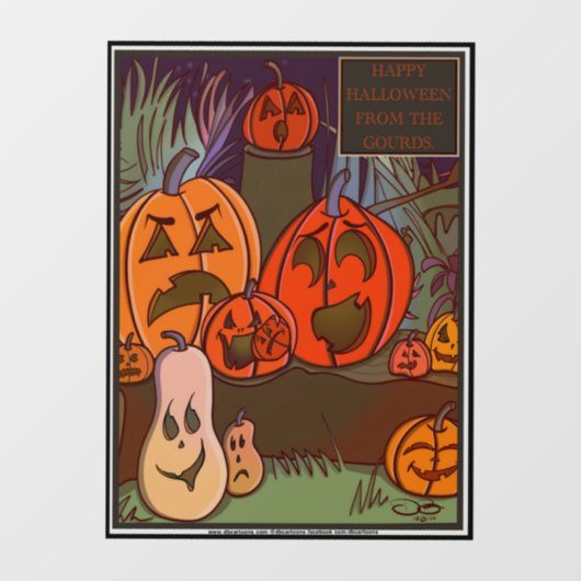 De Gourds Halloween Raamsticker (Vel)