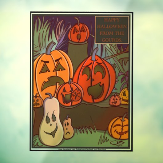 De Gourds Halloween Raamsticker (Vel 3)