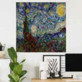 De Gourdy Night Starry Fine Art Spoof Poster (Thuiskantoor)