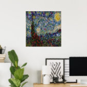 De Gourdy Night Starry Fine Art Spoof Poster (Thuiskantoor)