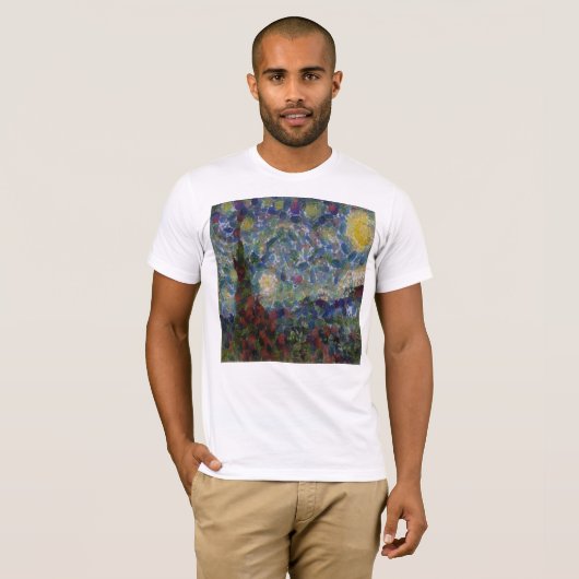 De Gourdy Night Starry Fine Art Spoof T-shirt (Voorkant volledig)