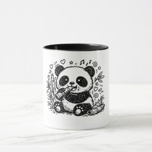 De Gourmet Panda: Een Whimsisch Bamboe Feest Mok