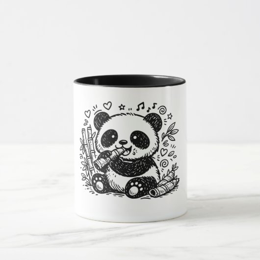 De Gourmet Panda: Een Whimsisch Bamboe Feest Mok (Midden)