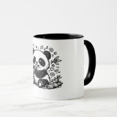 De Gourmet Panda: Een Whimsisch Bamboe Feest Mok (Voorkant rechts)