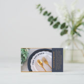 De Gourmet Personal Chef Yellow Visitekaartje (Staand voorkant)