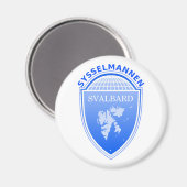 de gouverneur Svalbard, Noorwegen Magneet (Voorkant / Achterkant)