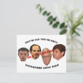 de gouverneurs zijn gek geworden briefkaart (Staand voorkant)