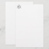 De Graad van het mes en van de Vork Briefpapier (Voorkant / Achterkant)