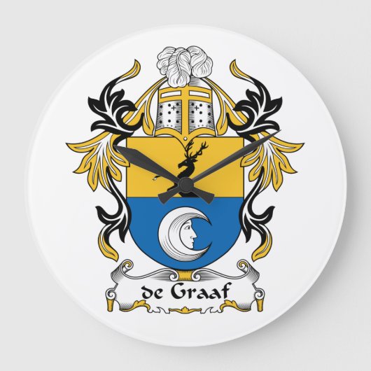 de Graaf Family Crest Grote Klok (Voorkant)