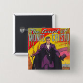 De graaf Monty Cristo Comic Vierkante Button 5,1 Cm (Voorkant /achterkant)