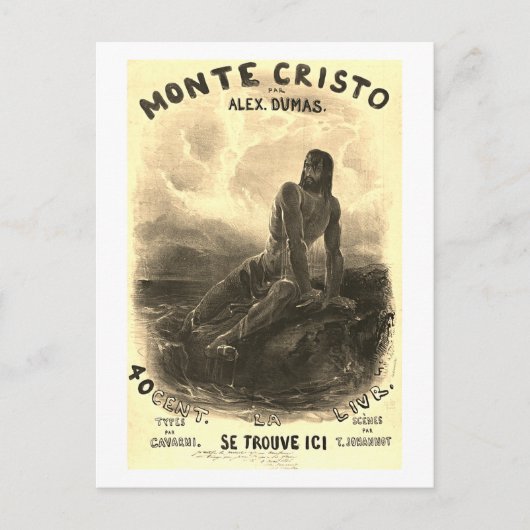 De graaf van Monte Cristo - Briefkaart (Voorkant)