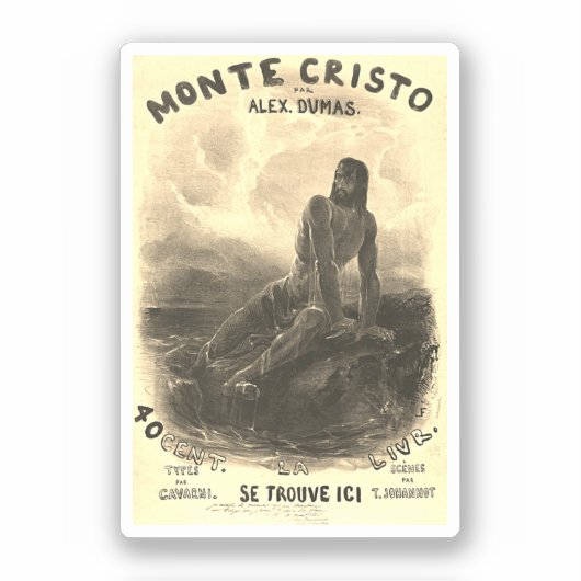 De graaf van Monte Cristo -  Sticker (Voorkant)