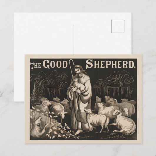 De  graafmachine Good Shepherd Briefkaart (Voorkant / Achterkant)