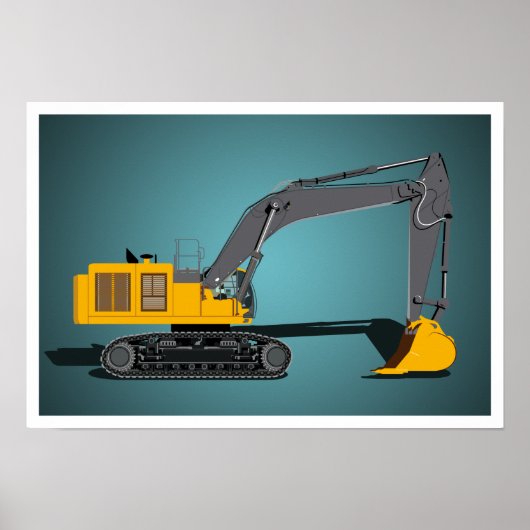 De graafmachine poster (Voorkant)