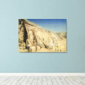 De graafmachine van de Grote Tempel van Ramesses I Canvas Afdruk (Insitu (Houten vloer))