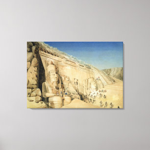 De graafmachine van de Grote Tempel van Ramesses I Canvas Afdruk
