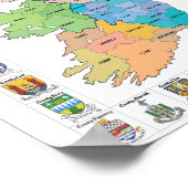 De graafschappen van Ierland Poster (Hoek)