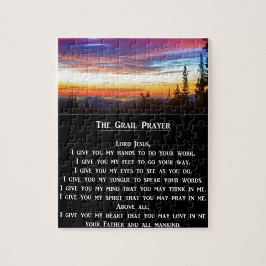 De graal Prayer Legpuzzel (Verticaal)