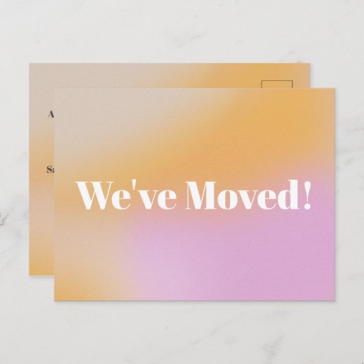 De gradiënt heeft de Nieuwe Verplaatsende Aankondi Briefkaart (Voorkant / Achterkant)