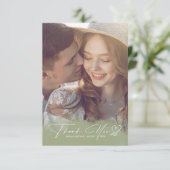 De Gradiënt van de waterverf Dank u Groene ID786 S Bedankkaart (Staand voorkant)