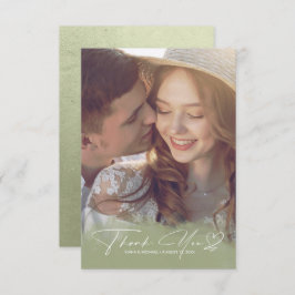 De Gradiënt van de waterverf Dank u Groene ID786 S Bedankkaart