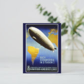 De graf Zeppelin Line Vintage Poster Briefkaart (Staand voorkant)