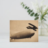 De Graf Zeppelin nadert New York City van 1928 Briefkaart (Staand voorkant)